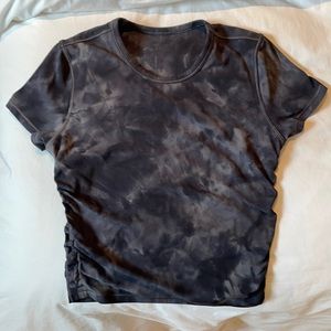 Ruched sides, in good condition, cropped, and shirt for girls.